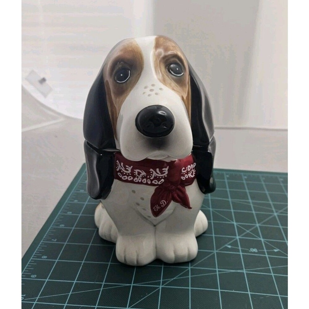 Pioneer Woman Henry The Bassett Hound Dog Candy Dog Treat Small Cookie Jar EUC